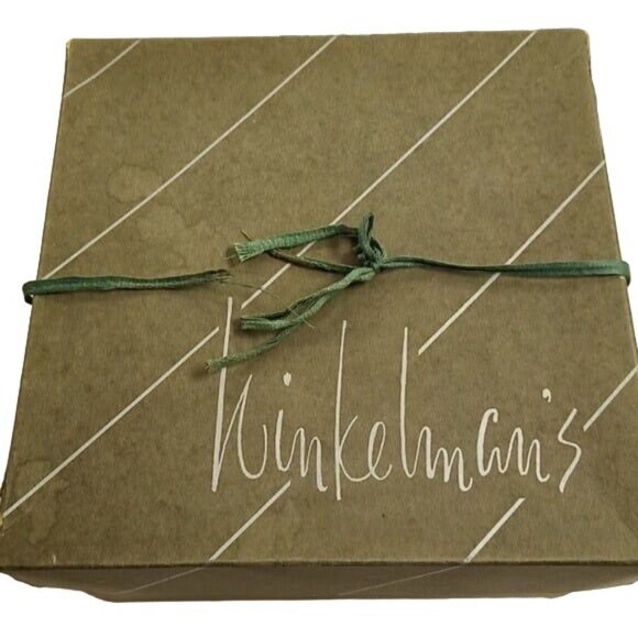 Vintage Blonde Mink Pillbox Hat Golden Tan Satin Trim w/Original Box Winkleman's - Picture 8 of 8